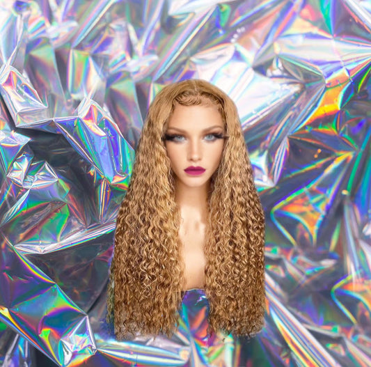 Nia - Honey Blonde Deep Wave 100% Human Hair Lace Front Wig