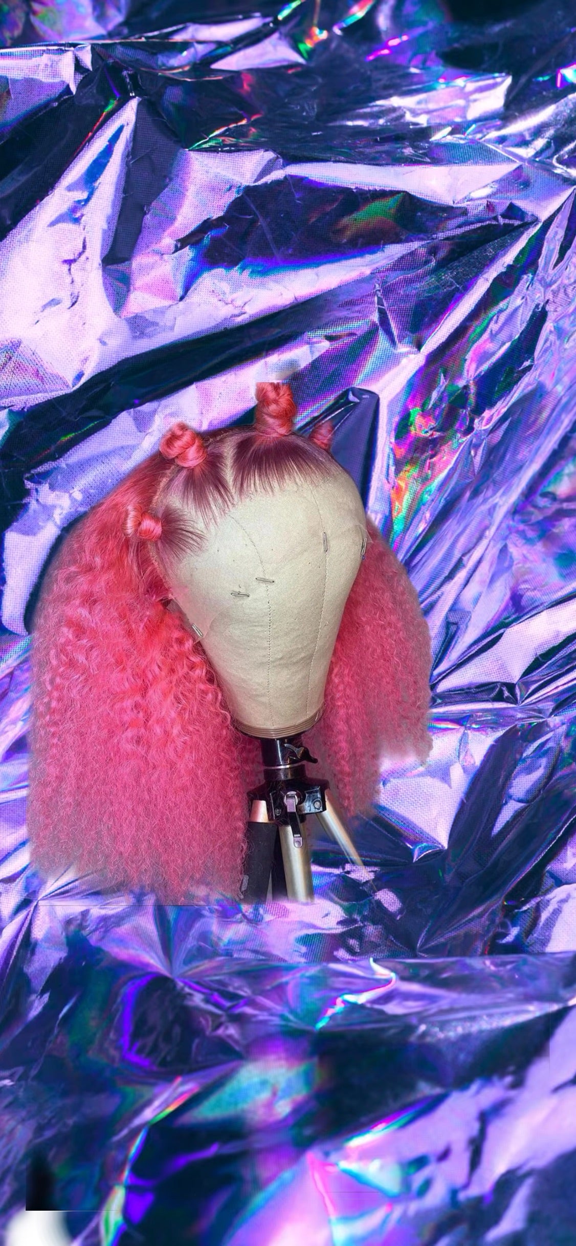 Sienna - Pink Kinky Curly Wavy 100% Human Hair Lace Front Wig