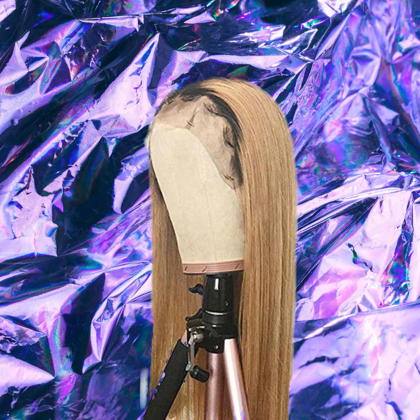 Clover - Honey Blonde Ombre Bone Straight 100% Human Hair Lace Front Wig