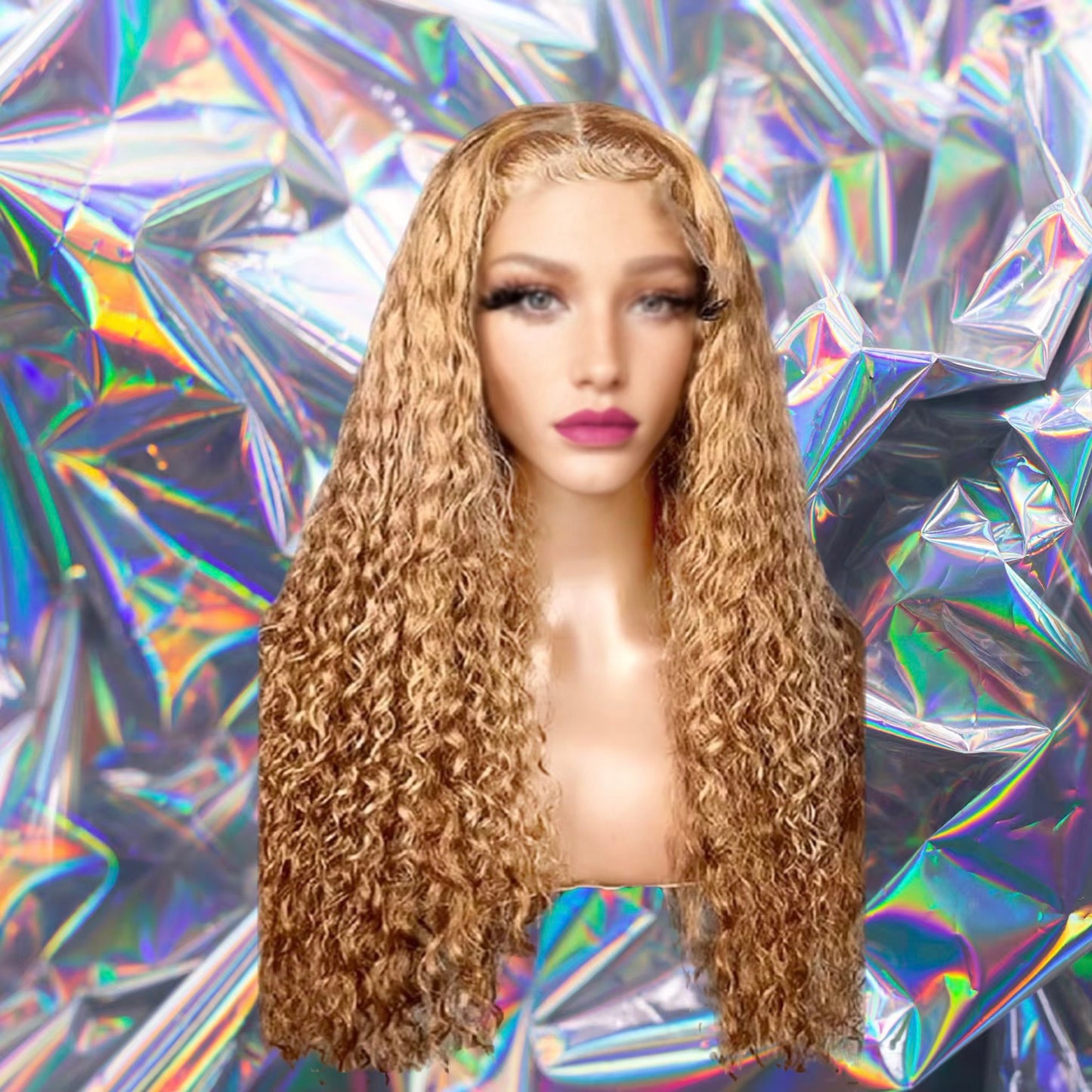 Nia - Honey Blonde Deep Wave 100% Human Hair Lace Front Wig