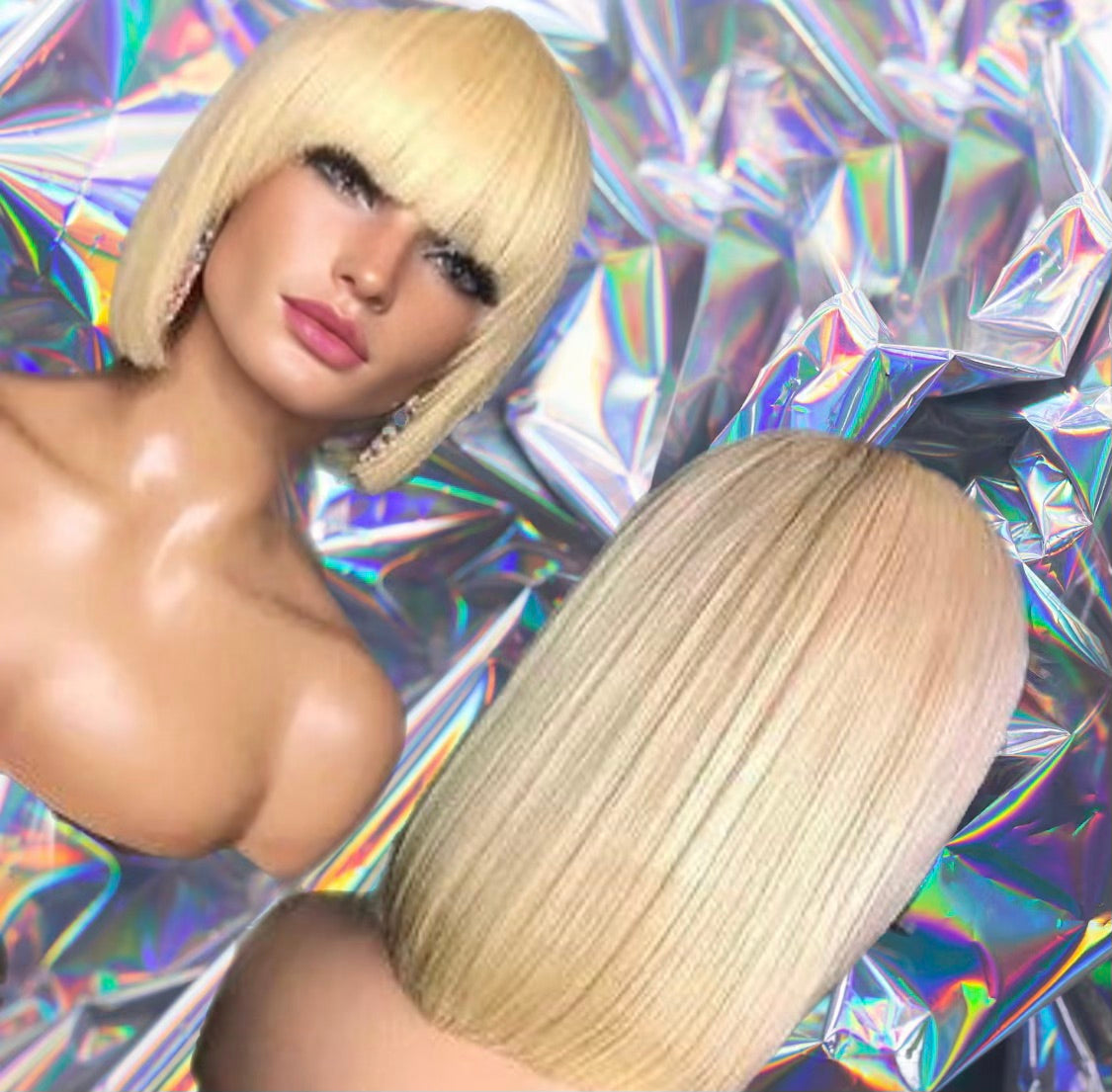 Claudia - Blonde Fringe 100% Human Hair Lace Front Wig