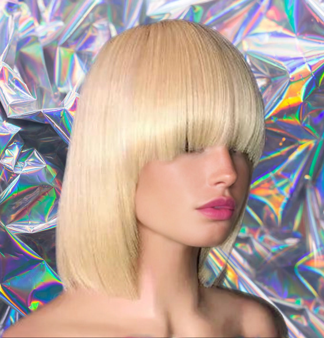 Claudia - Blonde Fringe 100% Human Hair Lace Front Wig
