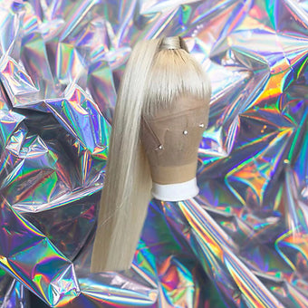 Eliza - Platinum Blonde Straight 100% Human Hair Lace Front Wig