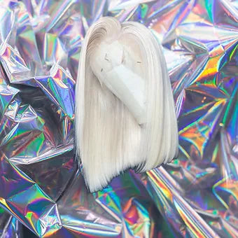 Kitan - Platinum Blonde Straight Bob 100% Human Hair Lace Front Wig