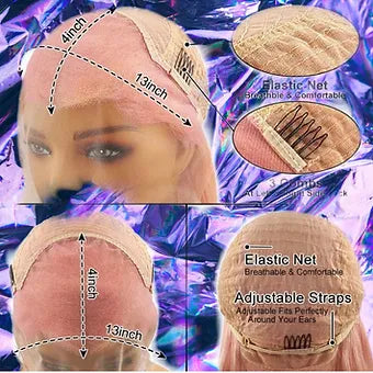 Ashlynn - Black & Blonde Ombre Wavy 100% Human Hair Lace Front Wig