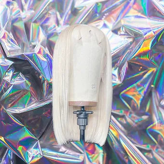 Kitan - Platinum Blonde Straight Bob 100% Human Hair Lace Front Wig