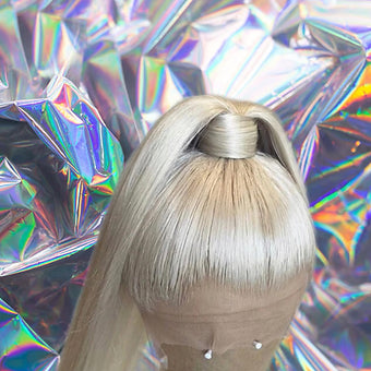 Eliza - Platinum Blonde Straight 100% Human Hair Lace Front Wig